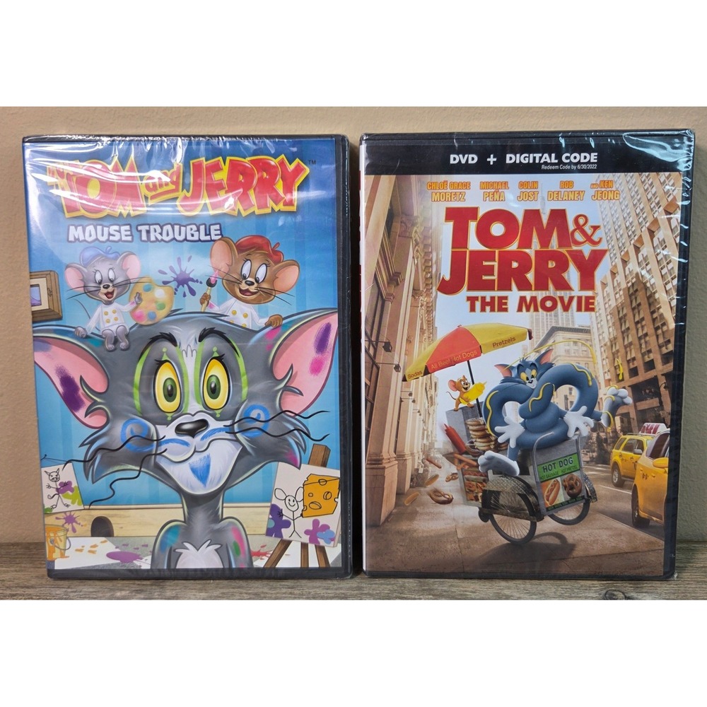 Tom and Jerry The Movie DVD Mouse Trouble 2 Disc Lot New Sealed Kids Family